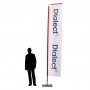 Beachflagg Rett Large med mast