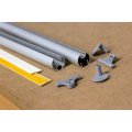 Tekstilbanner med aluminiumslister